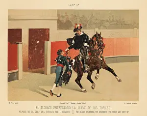Beadle: Beadle on horseback delivering the key to