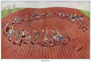 Foxhounds: Beagling by H. M. Bateman
