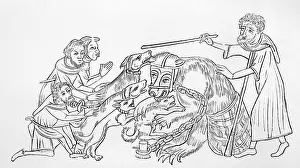 Baiting: Bear Baiting - circa 14th century