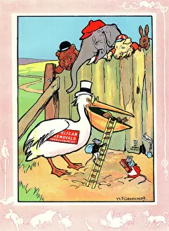 Piglets: Bear, elephant, pig, rabbit, pelican and mice