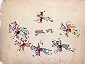 Anthropological: The Bear Hunt: drawing by Making Medicine a