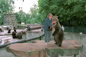 Attendant: Bear in Kaliningrad zoo, 1997
