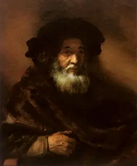 1657: A Bearded Old Man in a Cap, circle of Rembrandt