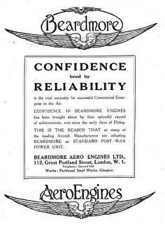 Beardmore: Beardmore Aero Engines - Confidence Bred By Reliability