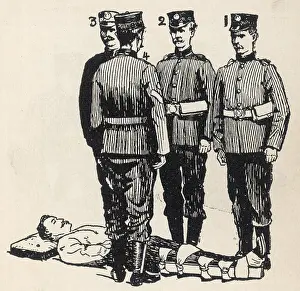 Splint: Four bearers and patient (1 of 6)