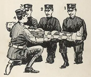 Splint: Four bearers and patient (3 of 6)