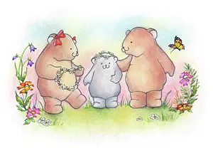 Pedley: Three bears with daisy chain crowns