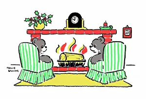 Willing: Bears sitting by the fireside