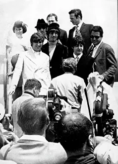Bayerischer: The Beatles arrive at the airport, Munich, Germany