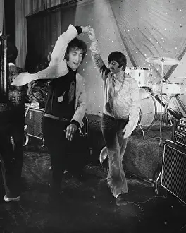 Ringo: The Beatles dancing on stage without their instruments