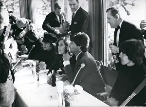 Bron: The Beatles and Eleanor Bron at press conference