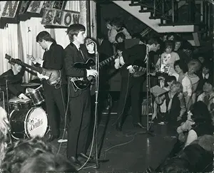 The Beatles performing at The Cavern, Liverpool
