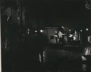 Pops: The Beatles pop group filming at EMI Studios