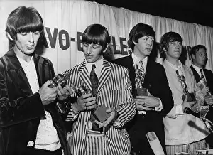 Quartet: The Beatles in press conference, Munich, Germany