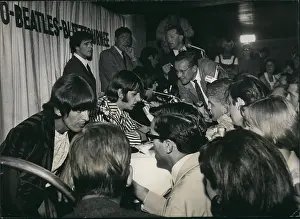 Quartet: The Beatles in press conference, Munich, Germany