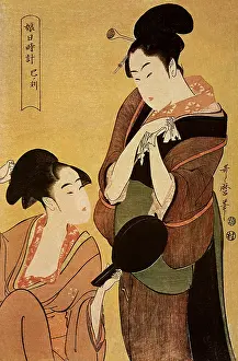 Utamaro: Beauties at Hairdressing