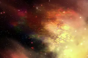 Luminous: A beautiful nebula out in the cosmos with many stars and ?