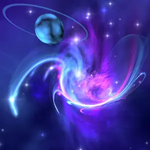 Twisted: A beautiful nebula and a ringed planet