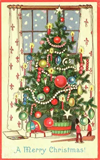 Beautifully decorated Christmas tree
