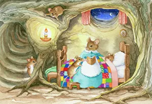 Burrow: Bed Time Story ' mouse reading book