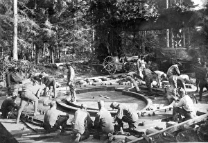 Bedding: Bedding of a artillery piece, 1918