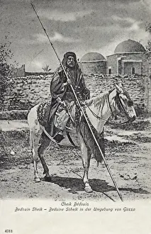 Tassles: Bedouin Chieftain on Horseback with long lance