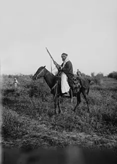Kaffiyeh: Bedouin hunter with his falcon, Jerusalem, ?