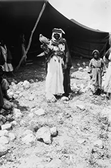 Kaffiyeh: Bedouin hunter with his falcon, Jerusalem, ?