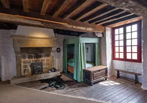 Manoir: Bedroom, Musee Jacques Cartier, Rotheneuf, Bretagne, France
