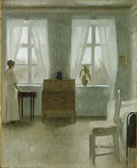 Hammershoi: In the Bedroom – woman by a window