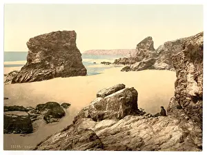Bedruthan: Bedruthan Steps, I, Cornwall, England
