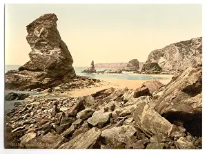 Bedruthan: Bedruthan Steps, II, Cornwall, England