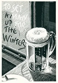 Scrawled: Beer Is Best Advertisement Illustration