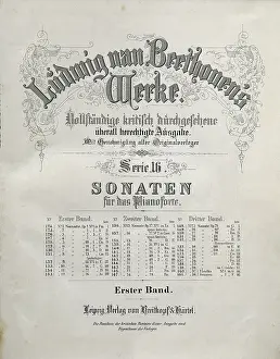 Sonatas: Beethoven, Ludwig, van. German composer. Sonatas