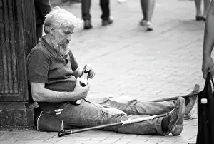 Arbat: Beggar in Arbat Street, 1990