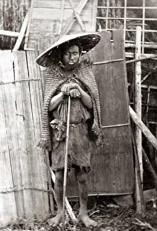 Beggar, Japan, 1870s