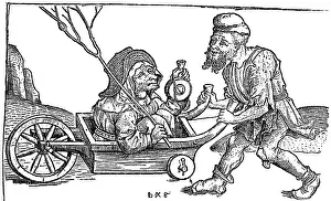 Hurley: Beggar pushing his wife in a wheelbarrow