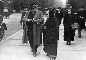 Beggars: Begging woman in Berlin, 1924