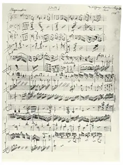 Clavier: Beginning of the clavier sonata A-Moll