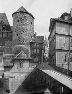 Stables: The Beguinen tower in Hannover, 1942