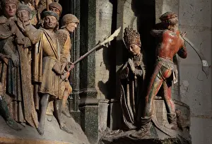 Firmin: Beheading of St Firmin, choir screen, Amiens Cathedral