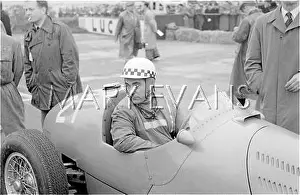 Behra: Behra in Gordini, Silverstone, England