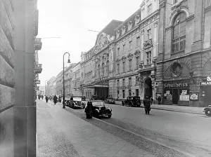 Oper: The Behrenstrasse with the Metropoltheater in Berlin