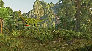 Mongolia: Beishanlong dinosaur in Gansu, China, along with