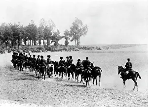 Retreats: Belgain cavalry unit withdraws from action, 1914