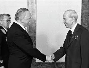Presenting: Belgian Ambassador Rene Panis presents credentials