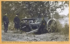 Placement: Belgian Artillery Battery in action - WWI