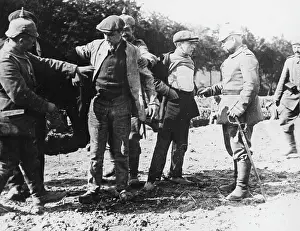 Searched: Belgian civilians searched WWI