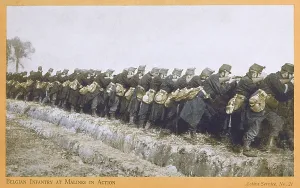 Mechelen: Belgian Infantry in action at Malines - WWI