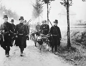 Retreating: Belgian soldiers retreating to Antwerp, WW1
